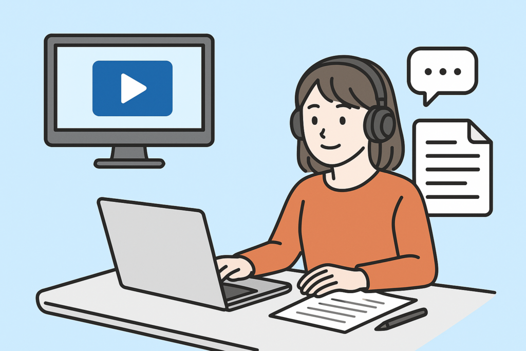 動画・映像の情報から丁寧に文字起こしをします