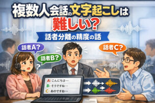 文字起こしは話者分離が難しい