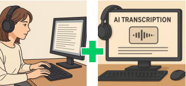 AIと人力を組み合わせたハイブリッド文字起こし