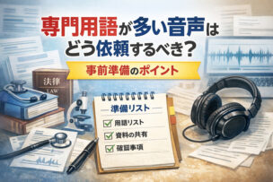 専門用語が多い音声の文字起こしを依頼するには