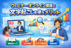 ウェビナー・オンライン講座に文字起こしを使うメリット