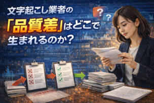 文字起こし業者の品質差はどこで生まれるか